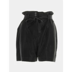 Short à Ceinture Mila Noir Femme - Teddy Smith