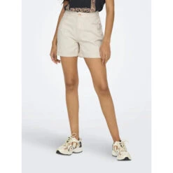 Short Mom Taille Haute Vega Beige Femme - Only 7 Short Mom Taille Haute Vega Beige Femme - Only -ONLY || Vero Moda Soldes Boutique short mom taille haute vega beige femme only 2