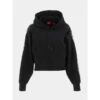 Sweat à Capuche Crop Damatala Noir Femme - Hugo