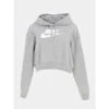 Sweat à Capuche Crop Nsw Club Gris Femme - Nike -ONLY || Vero Moda Soldes Boutique sweat a capuche crop nsw club gris femme nike