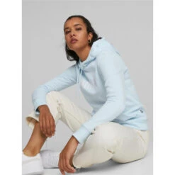 Sweat à Capuche Essential Logo Bleu Clair Femme - Puma -ONLY || Vero Moda Soldes Boutique sweat a capuche essential logo bleu clair femme puma 2