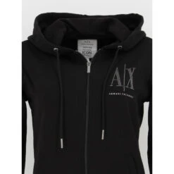 Sweat à Capuche Felpa Noir Femme - Armani Exchange -ONLY || Vero Moda Soldes Boutique sweat a capuche felpa noir femme armani exchange 2