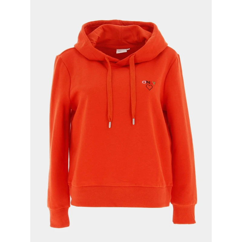 Sweat à Capuche Noomi Orange Femme - Only 3 Sweat à Capuche Noomi Orange Femme - Only