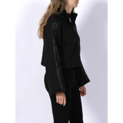 Sweat à Capuche Quarter Zip Ample Noir Femme - Adidas -ONLY || Vero Moda Soldes Boutique sweat a capuche quarter zip ample noir femme adidas 2