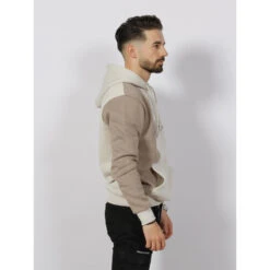 Sweat à Capuche Tricolore Marron Beige Blanc - Project X Paris -ONLY || Vero Moda Soldes Boutique sweat a capuche tricolore marron beige blanc project x paris 2