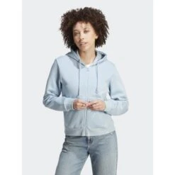 Sweat à Capuche Zippé All Szn Bleu Clair Femme - Adidas
