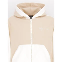 Sweat à Capuche Zippé Bicolore Beige - Project X Paris -ONLY || Vero Moda Soldes Boutique sweat a capuche zippe bicolore beige project x paris 2