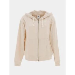 Sweat à Capuche Zippé Nsw Gym Vintage Beige Femme - Nike