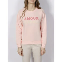 Sweat Amour Crème Roma Rose Femme - Vero Moda