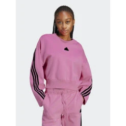 Sweat Fi 3s Coupe Ample Noir Rose Femme - Adidas