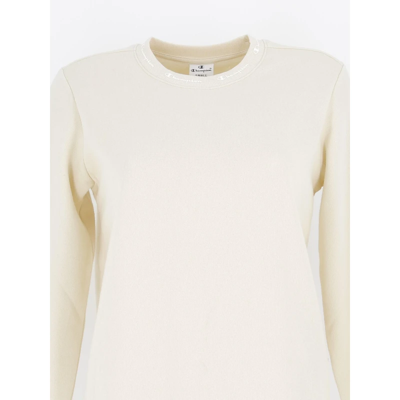 Sweat Logo Col Crewneck Jaune Femme - Champion 6 Sweat Logo Col Crewneck Jaune Femme - Champion – Image 4