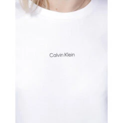 Sweat Micro Logo Blanc Femme - Calvin Klein -ONLY || Vero Moda Soldes Boutique sweat micro logo blanc femme calvin klein 3