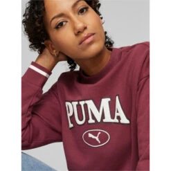 Sweat Squad Crew Fl Bordeaux Femme - Puma -ONLY || Vero Moda Soldes Boutique sweat squad crew fl bordeaux femme puma 1 3