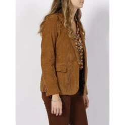 Veste Blazer Velours Nidoni Marron Femme - La Petite Etoile -ONLY || Vero Moda Soldes Boutique veste blazer velours nidoni marron femme la petite etoile 2