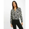 Veste Bomber Imprimé Crème Noir Femme - Morgan -ONLY || Vero Moda Soldes Boutique veste bomber imprime creme noir femme morgan