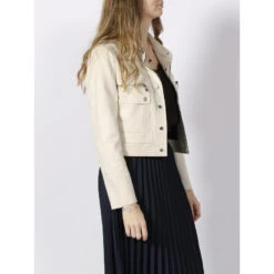 Veste Droite Suédine Gommy Blanc Ivoire Femme - Morgan -ONLY || Vero Moda Soldes Boutique veste droite suedine gommy blanc ivoire femme morgan 2