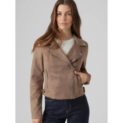 Veste Imitation Suède Jose Aw23 Marron Femme - Vero Moda -ONLY || Vero Moda Soldes Boutique veste imitation suede jose aw23 marron femme vero moda 2