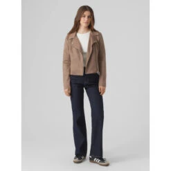 Veste Imitation Suède Jose Aw23 Marron Femme - Vero Moda -ONLY || Vero Moda Soldes Boutique veste imitation suede jose aw23 marron femme vero moda 3
