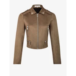 Veste Légère Suédine Crop Laurier Marron Femme - Morgan -ONLY || Vero Moda Soldes Boutique veste legere suedine crop laurier marron femme morgan 2