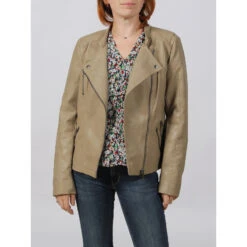 Veste Perfecto Simili Cuir Ava Marron Femme - Only