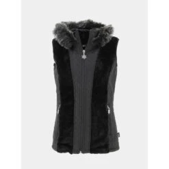 Veste Polaire Sans Manche Vienne Noir Femme - Angele Sportswear